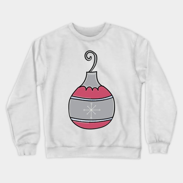 Whimsical Holiday Ball Ornament Illustration Crewneck Sweatshirt by Angel Dawn Design